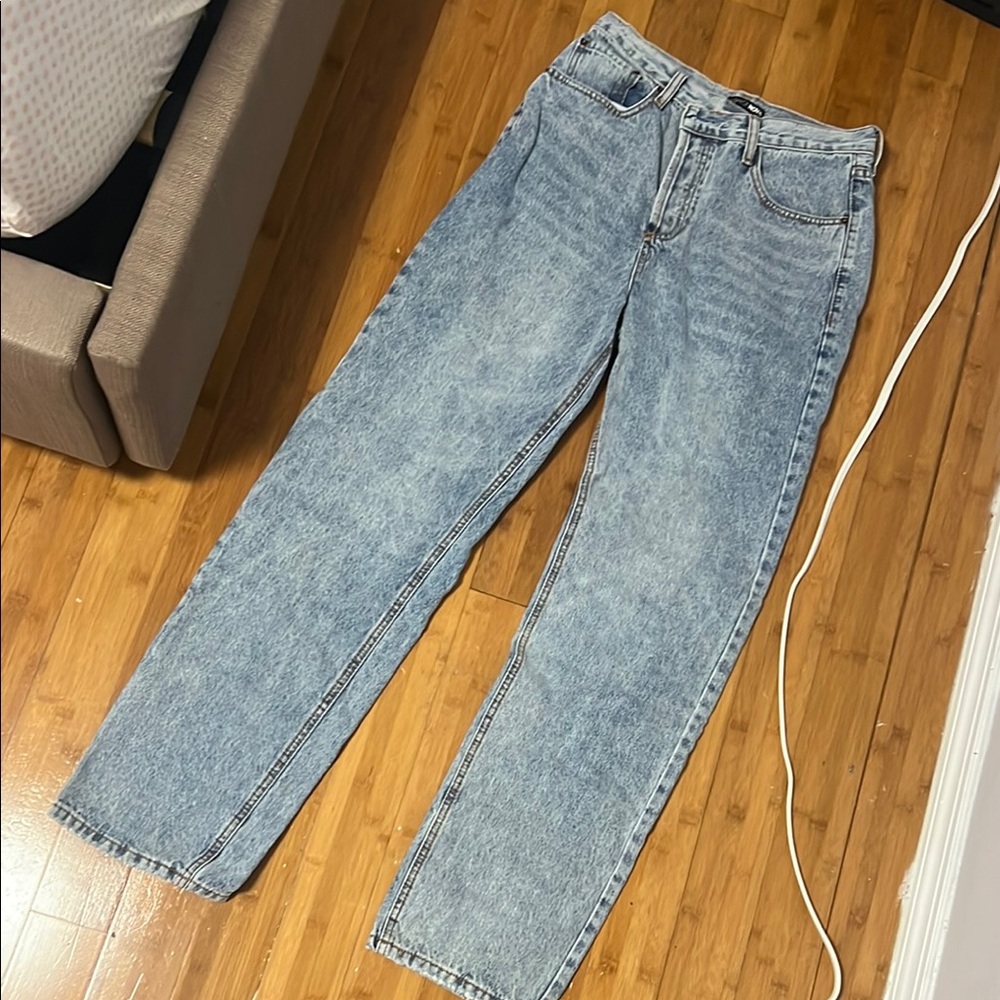 Womens criss cross Blue Denim Jeans
